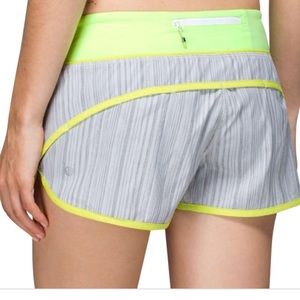 LULULEMON grey/yellow speed shorts